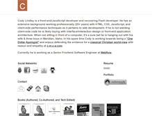 Tablet Screenshot of codylindley.com